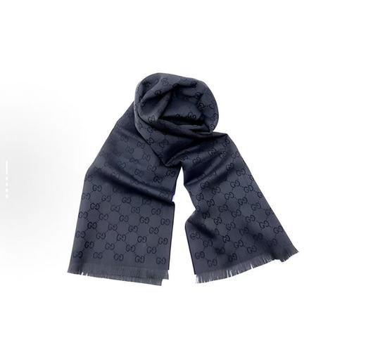 GUCCI 短流苏装饰羊毛绒线围巾 商品图0