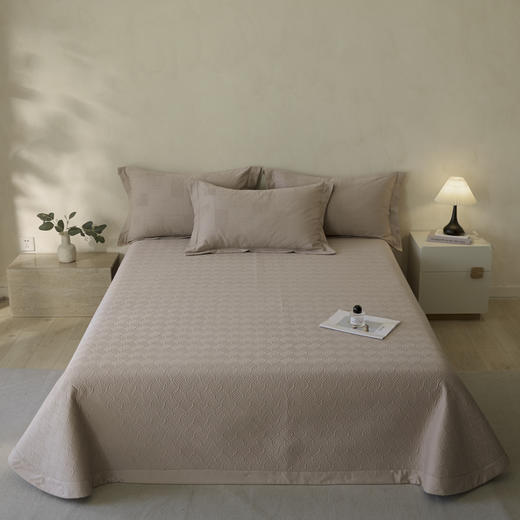 自然醒轻奢高支浮雕立体提花单件床盖HS 商品图4