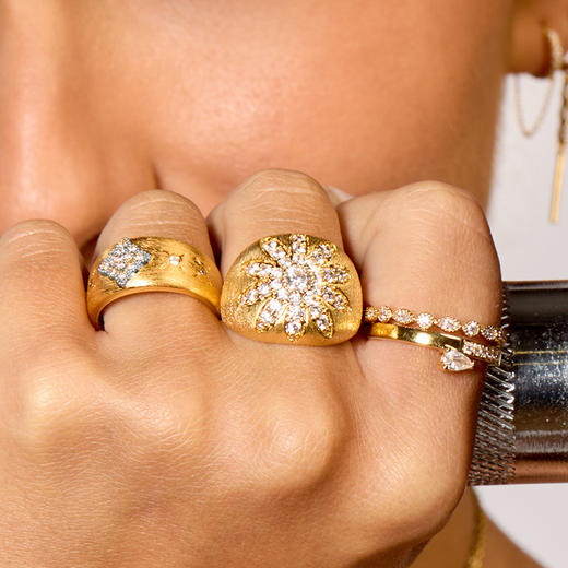 北京仓｜MYA-BAY-SHINY PRECIOUS-金色 锆石 戒指［比利时设计师］ 商品图3