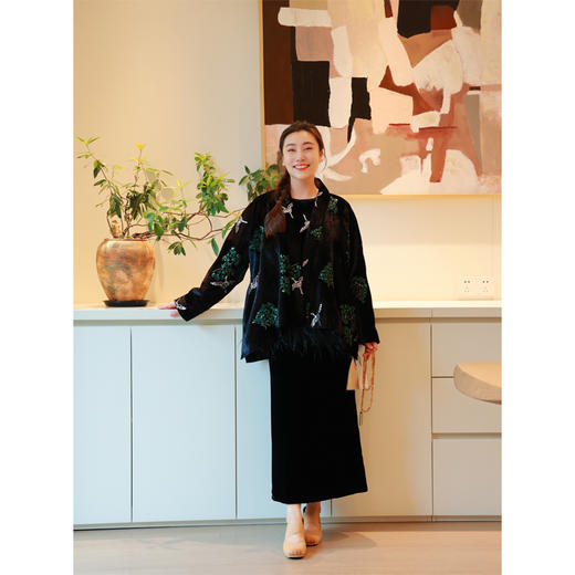 【抖音专属】松鹤延年·半身裙（24706608C-墨染） 商品图0