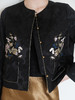 东方境X郭培| 新中式轻奢重工花卉刺绣对襟外套-黑色 商品缩略图1