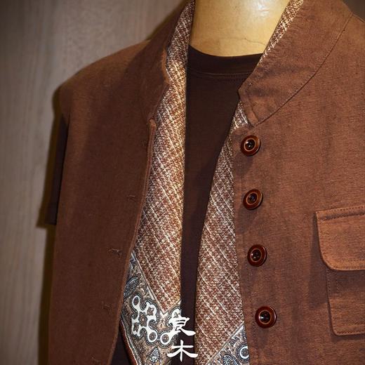 良木礼立领亚麻马甲（Q2584257） 商品图2