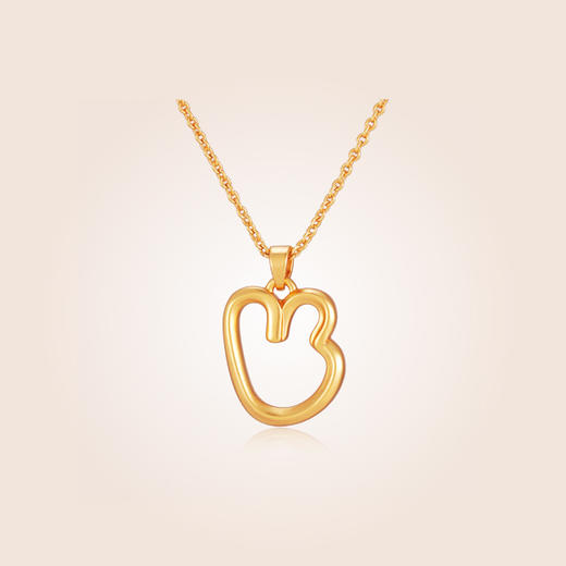 袋鼠团团素圈项链 商品图3