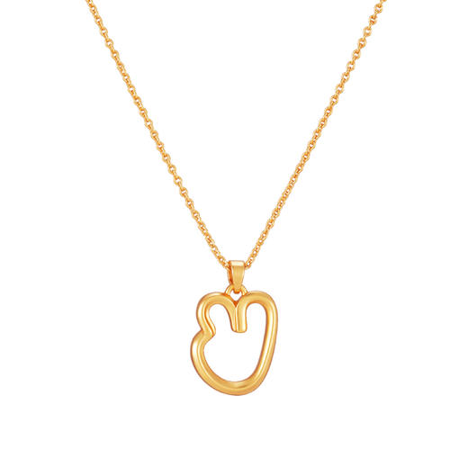 袋鼠团团素圈项链 商品图4