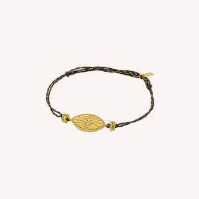 北京仓｜MYA-BAY-BLACK SHINY JAZZY-椭圆 纹理 锆石 手链［比利时设计师］