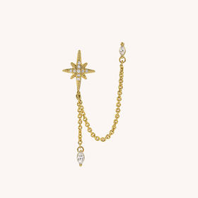 订购8周到｜MYA-BAY-DIWALI BOLLYWOOD-星星 锆石 吊坠 双耳钉（单只）［比利时设计师］