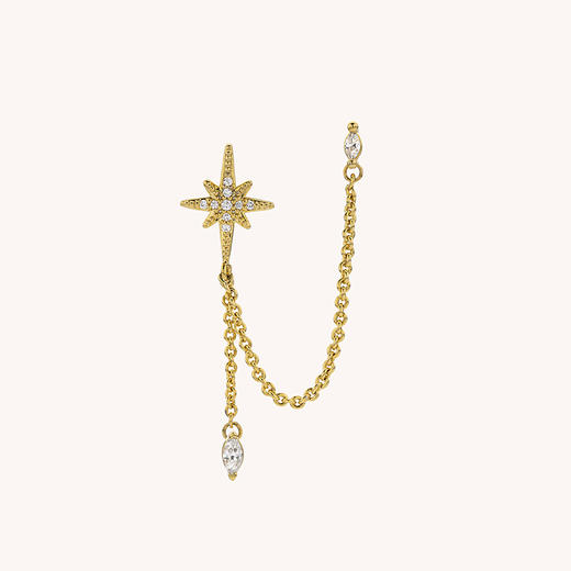 订购8周到｜MYA-BAY-DIWALI BOLLYWOOD-星星 锆石 吊坠 双耳钉（单只）［比利时设计师］ 商品图0