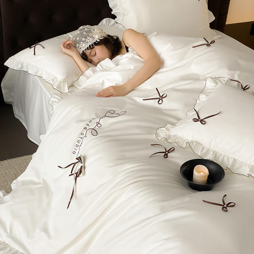 自然醒A类全棉水洗四件套-蝴蝶结AN 商品图2