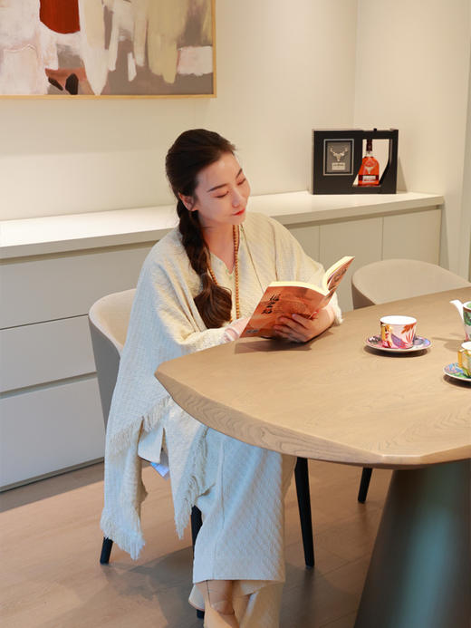 【抖音专属】云山白·流苏披肩（21705029-云山白） 商品图3