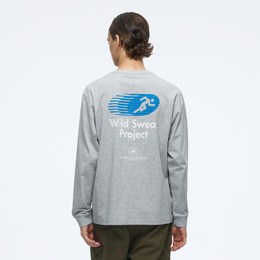 WassupHouse索罗娜运动速度感印花长袖T恤 商品图3