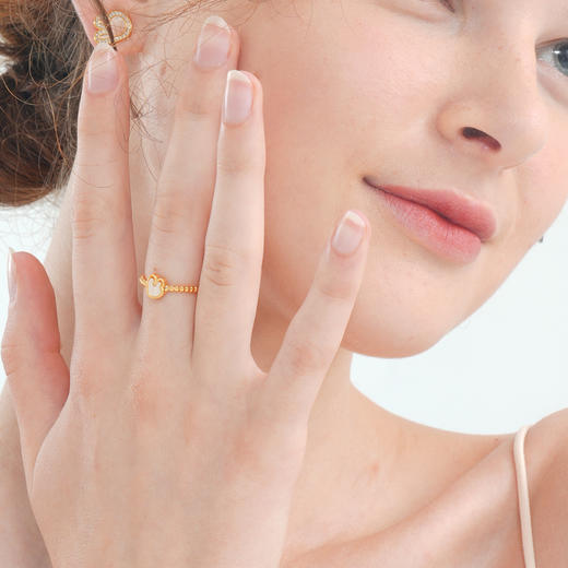 袋鼠团团贝母戒指 商品图1