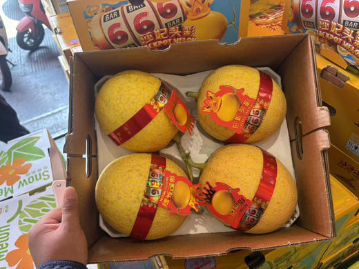 42.8元/件新疆金蛋蛋哈密瓜4个装净重约13-14斤 商品图0