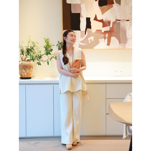 【抖音专属】云山白·新中式马甲（25804079-云山白） 商品图1