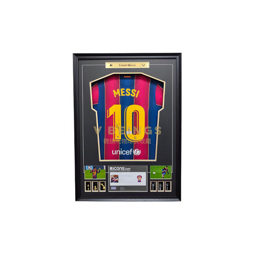 收藏系列 梅西 巴萨10号 20-21赛季 亲笔签名球衣 商品图0