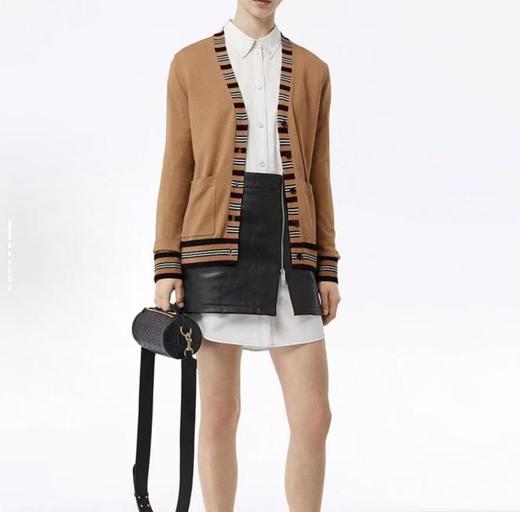 BURBERRY条纹美利奴羊毛衫开衫外套针织衫 商品图1