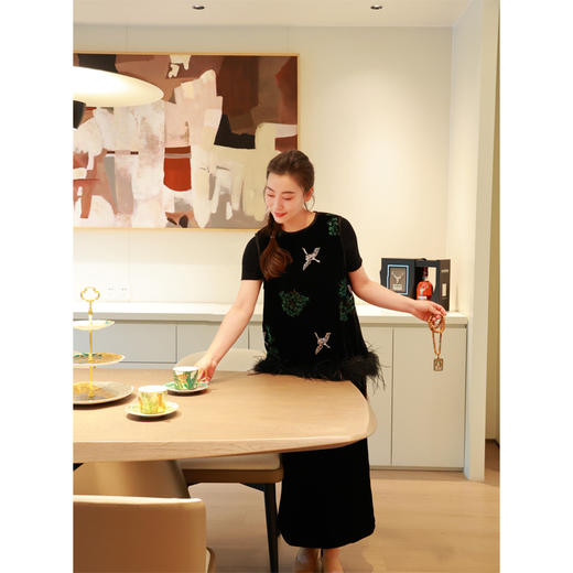 【抖音专属】松鹤延年·半身裙（24706608C-墨染） 商品图4