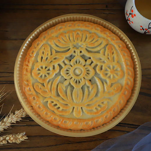 恋恋捧月中秋大月饼礼盒500g白果味或红枣果肉味口味随机发 商品图0