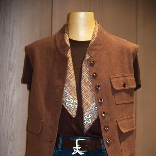 良木礼立领亚麻马甲（Q2584257） 商品图3