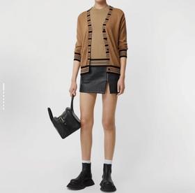 BURBERRY条纹美利奴羊毛衫开衫外套针织衫