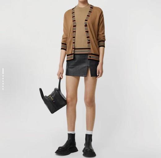 BURBERRY条纹美利奴羊毛衫开衫外套针织衫 商品图0