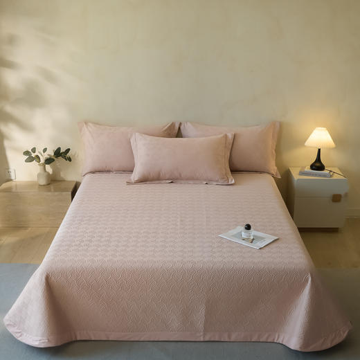 自然醒轻奢高支浮雕立体提花单件床盖HS 商品图11