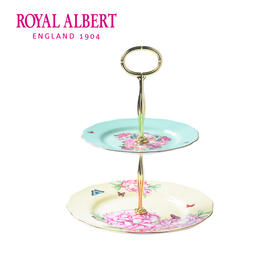 Royal Albert皇家阿尔伯特米兰达联名款骨瓷蛋糕架双层点心盘欧式