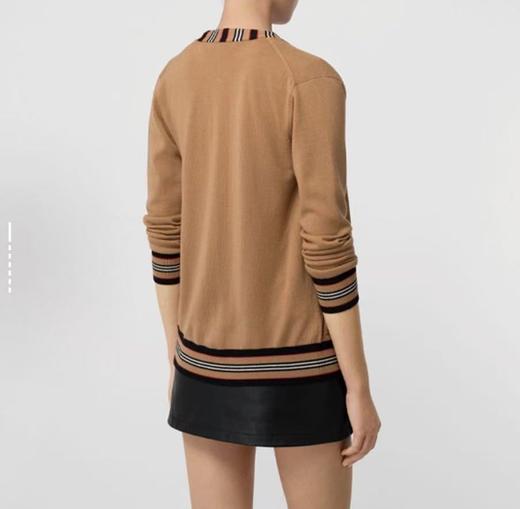 BURBERRY条纹美利奴羊毛衫开衫外套针织衫 商品图3