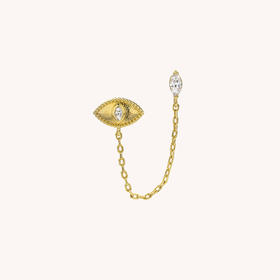 订购8周到｜MYA-BAY-MIDNIGHT-眼睛 锆石 双耳钉（单只）［比利时设计师］