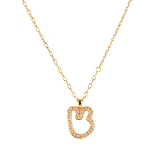 袋鼠团团锆石项链 商品图4