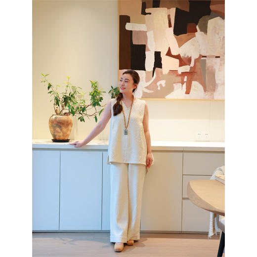 【抖音专属】云山白·新中式马甲（25804079-云山白） 商品图2