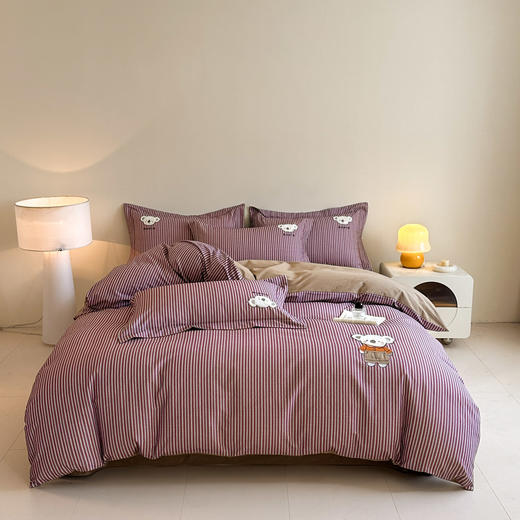 自然醒全棉磨毛卡通刺绣四件套HS 商品图3