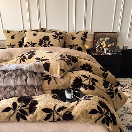 【换季出清】自然醒美拉德风格兔毛系列单被套QJ 商品图5