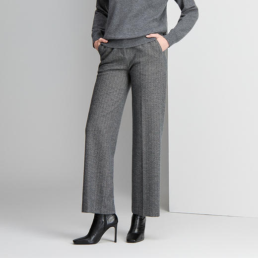 EITIE爱特爱高级灰质感直筒裤冬季新款长款8405101 商品图5