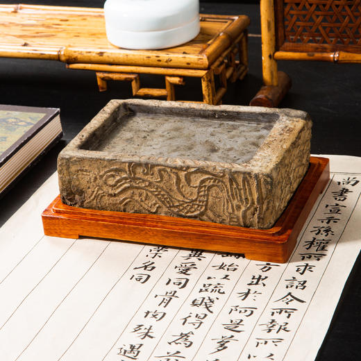 汉晋“立龙纹”古砖制砚 商品图0