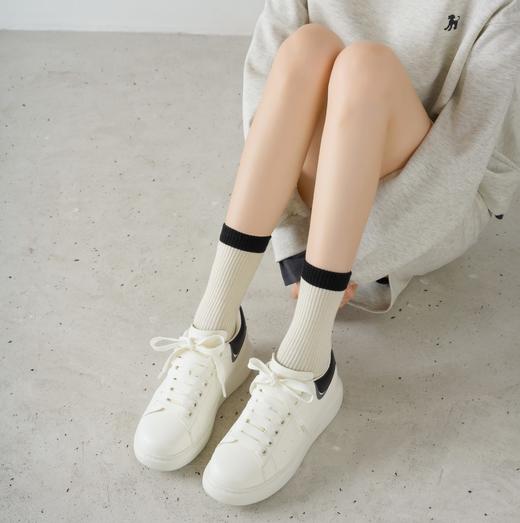 西村名物2025年秋季新款超轻厚底舒适透气系带休闲鞋小白鞋运动鞋T25CM31781 商品图1