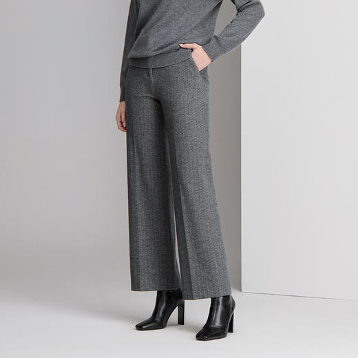 EITIE爱特爱高级灰质感直筒裤冬季新款长款8405101 商品图3