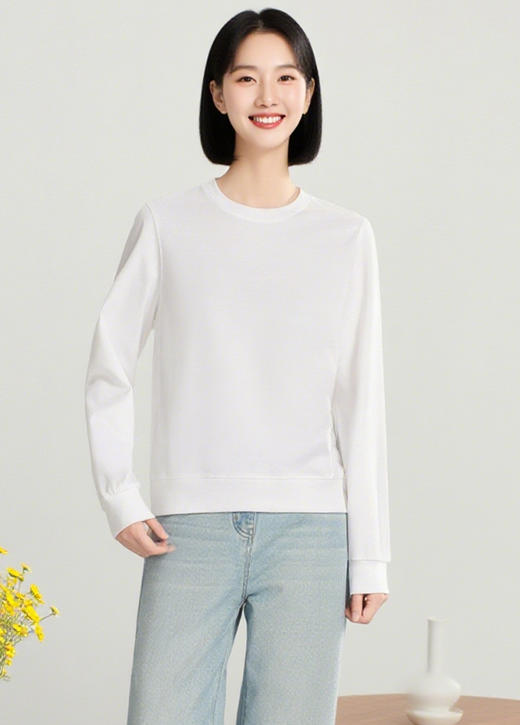 预售 臣禾	【棉花糖卫衣】圆领短款休闲长袖基础款上衣	JZ251050375 商品图12