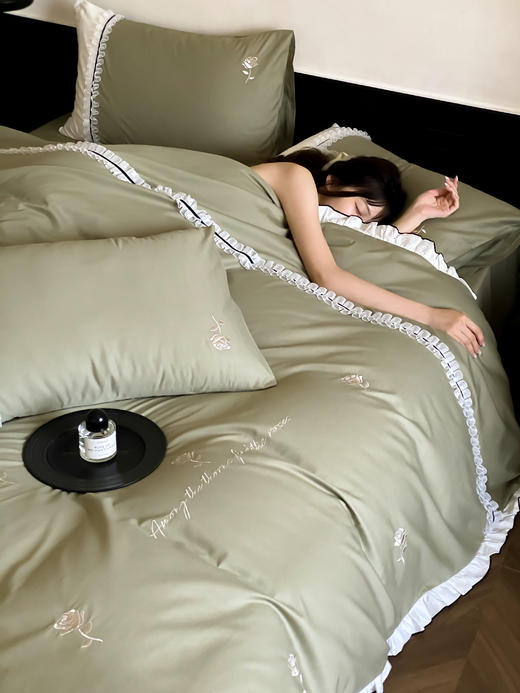 自然醒全棉水洗棉刺绣四件套-玫瑰园AN 商品图13