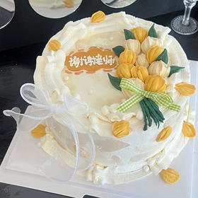 一朝沐杏雨，一生念师恩--教师节蛋糕