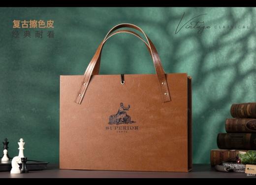 复古擦色皮双支礼盒 商品图0