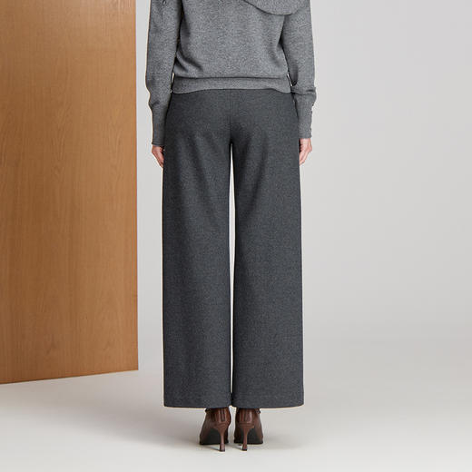 EITIE爱特爱直筒版型高腰显瘦保暖冬季新款长裤8405105 商品图4