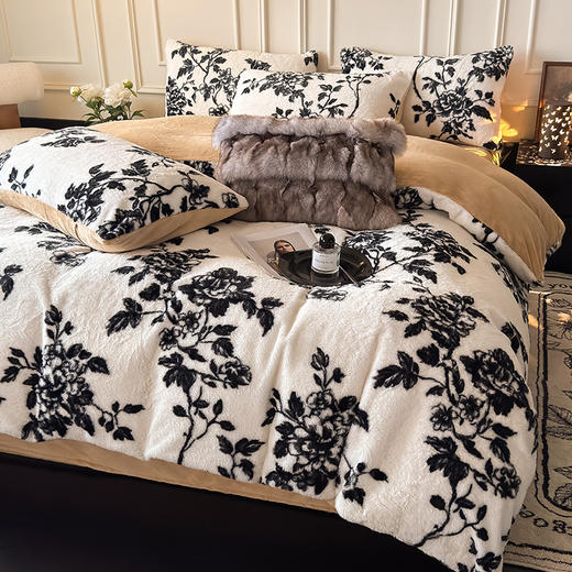 【换季出清】自然醒美拉德风格兔毛系列四件套QJ 商品图0