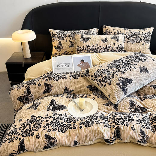 【换季出清】自然醒美拉德风格雕花牛奶绒四件套QJ 商品图10