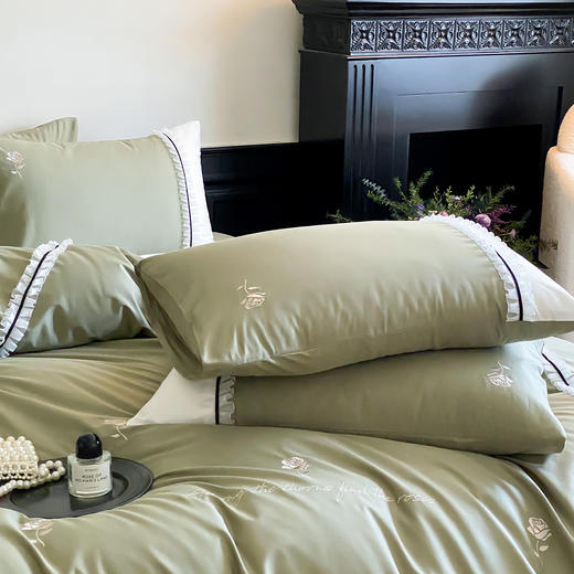 自然醒全棉水洗棉刺绣四件套-玫瑰园AN 商品图5