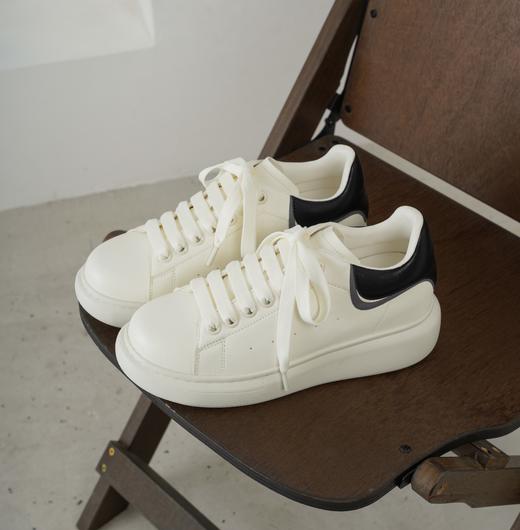 西村名物2025年秋季新款超轻厚底舒适透气系带休闲鞋小白鞋运动鞋T25CM31781 商品图7