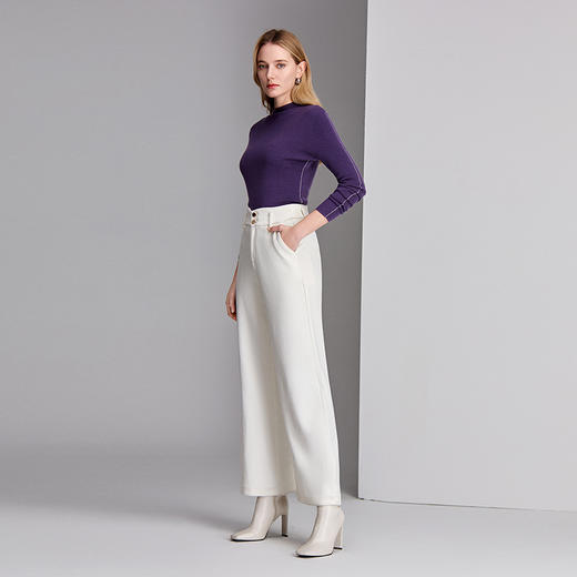 EITIE爱特爱高腰H型通勤时尚气质长裤8405107 商品图1