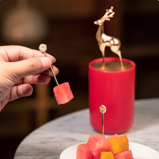 奉旨故宫文创 松鹤延年瑞鹤水果签水果叉高级感原创设计创意 生日礼物 商品图4