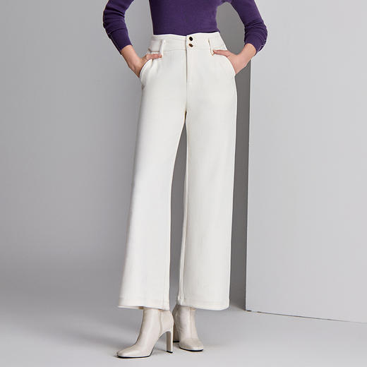 EITIE爱特爱高腰H型通勤时尚气质长裤8405107 商品图5