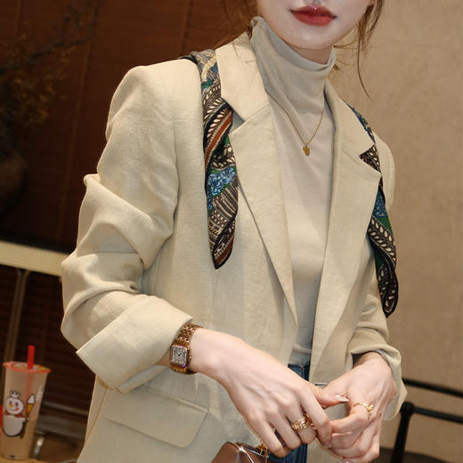 【特价不退不换】良木礼亚麻外套（Q2582154） 商品图0