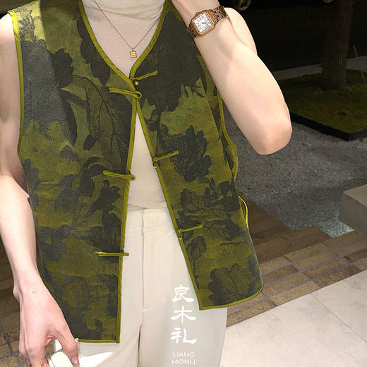 【不退不换】【部分现货】良木礼国风盘扣马甲（Q258487） 商品图3